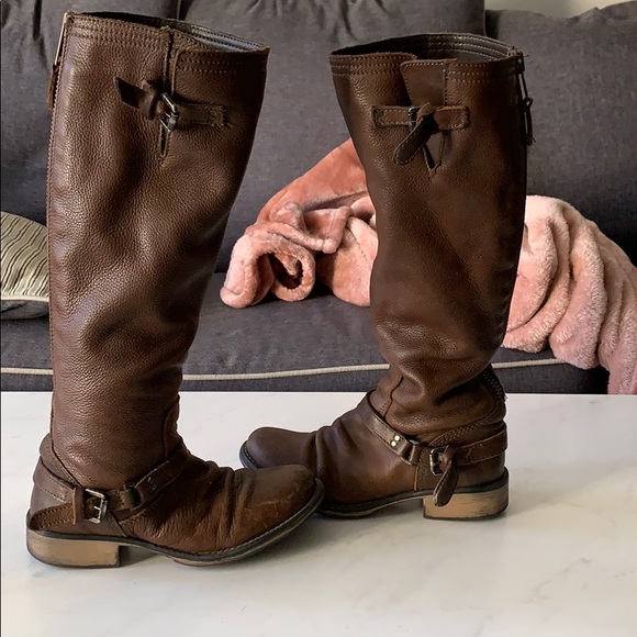 Steve Madden brown leather knee boots - Picture 3 of 7